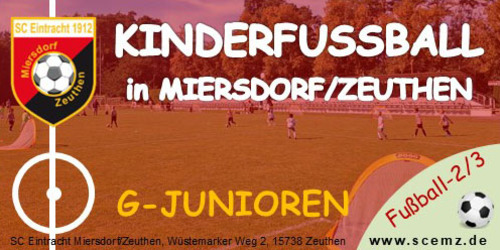 Cover-Grafic SC Eintracht Miersdorf/Zeuthen 1912 e.V. - Kinderfußballspieltag G-Jugend